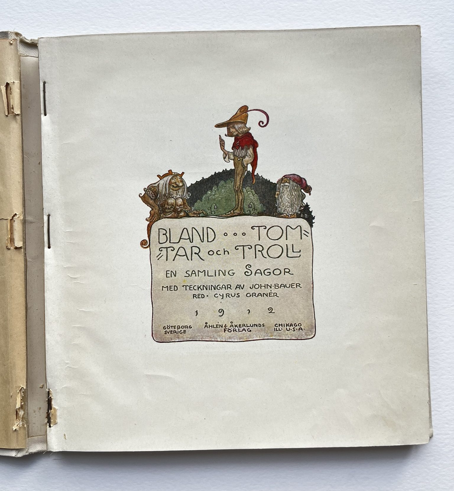 Bland tomtar och troll 1912 med illustrationer av John Bauer