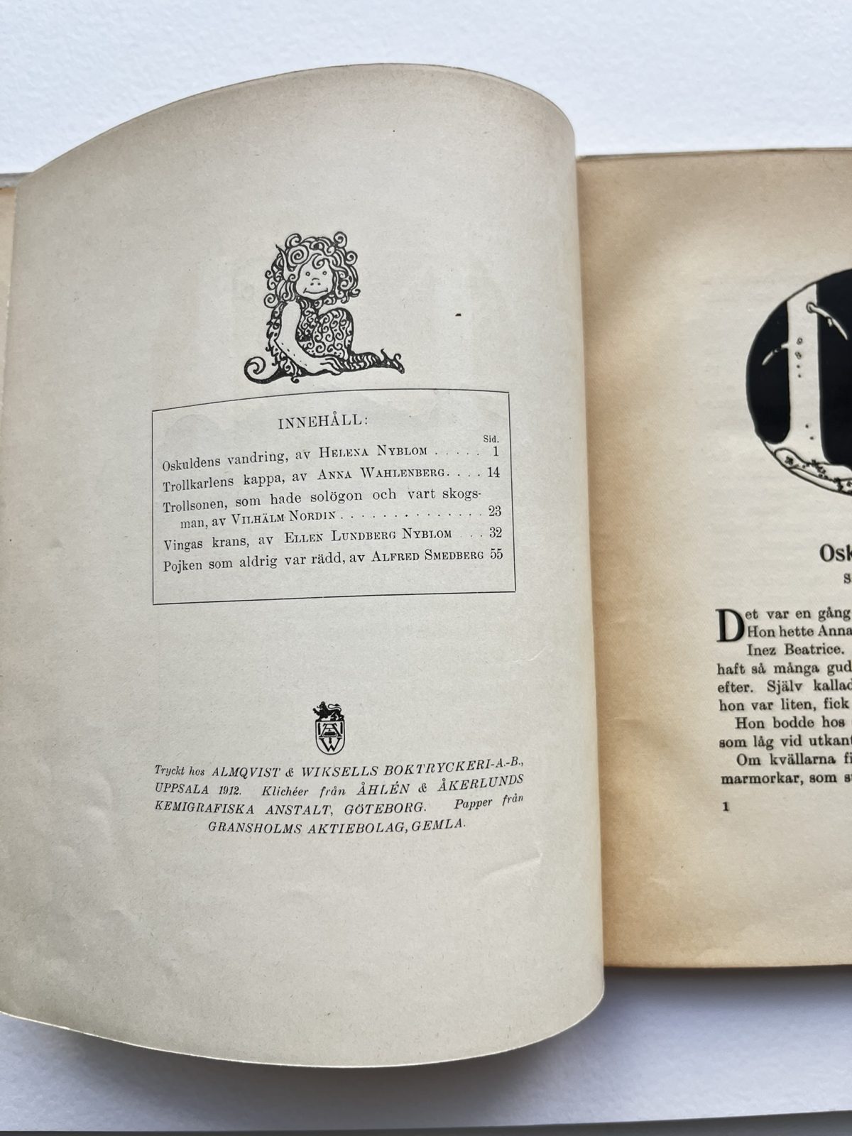 Bland tomtar och troll 1912 med illustrationer av John Bauer