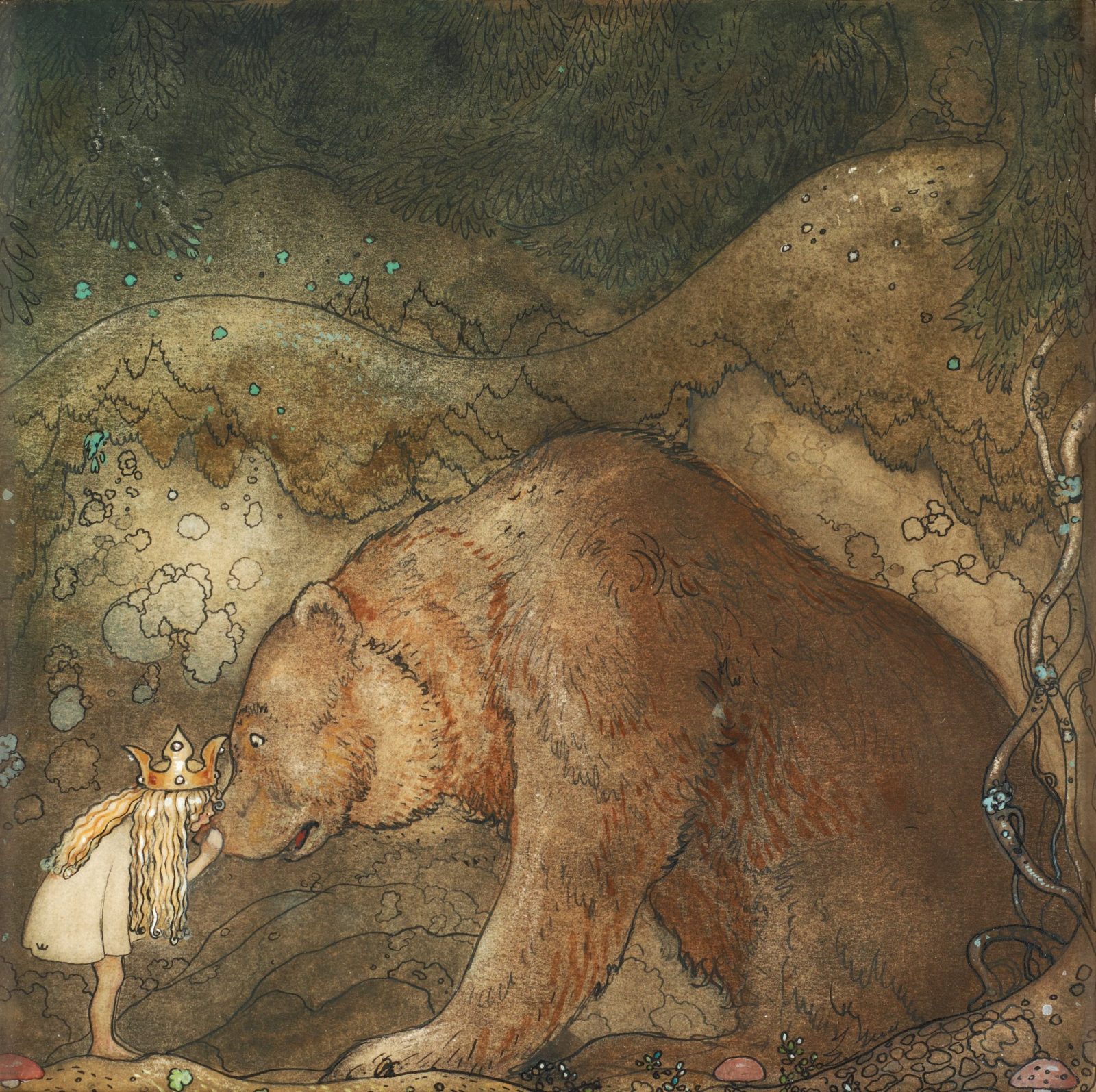 John Bauer illustration, Stackars lilla Basse
